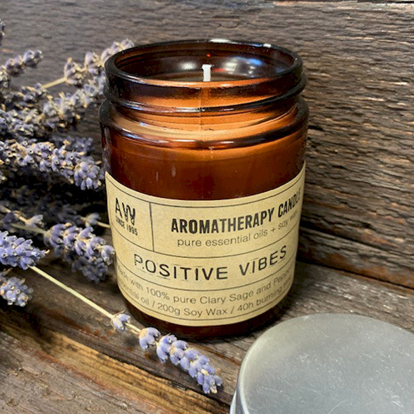 Aromatherapy Candle - Positive Vibes (Clary Sage & Peppermint)