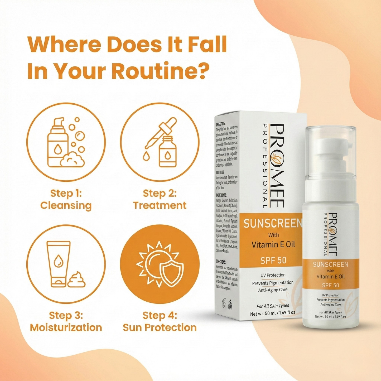 SPF 50 PA++++ Sunscreen with Vitamin E 50ml