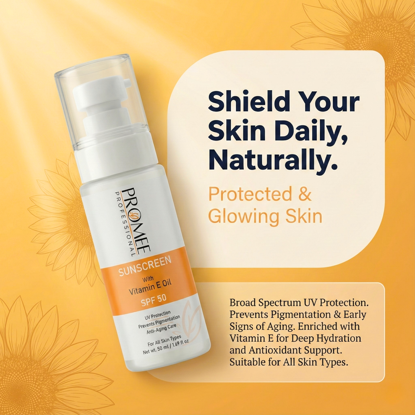 SPF 50 PA++++ Sunscreen with Vitamin E 50ml