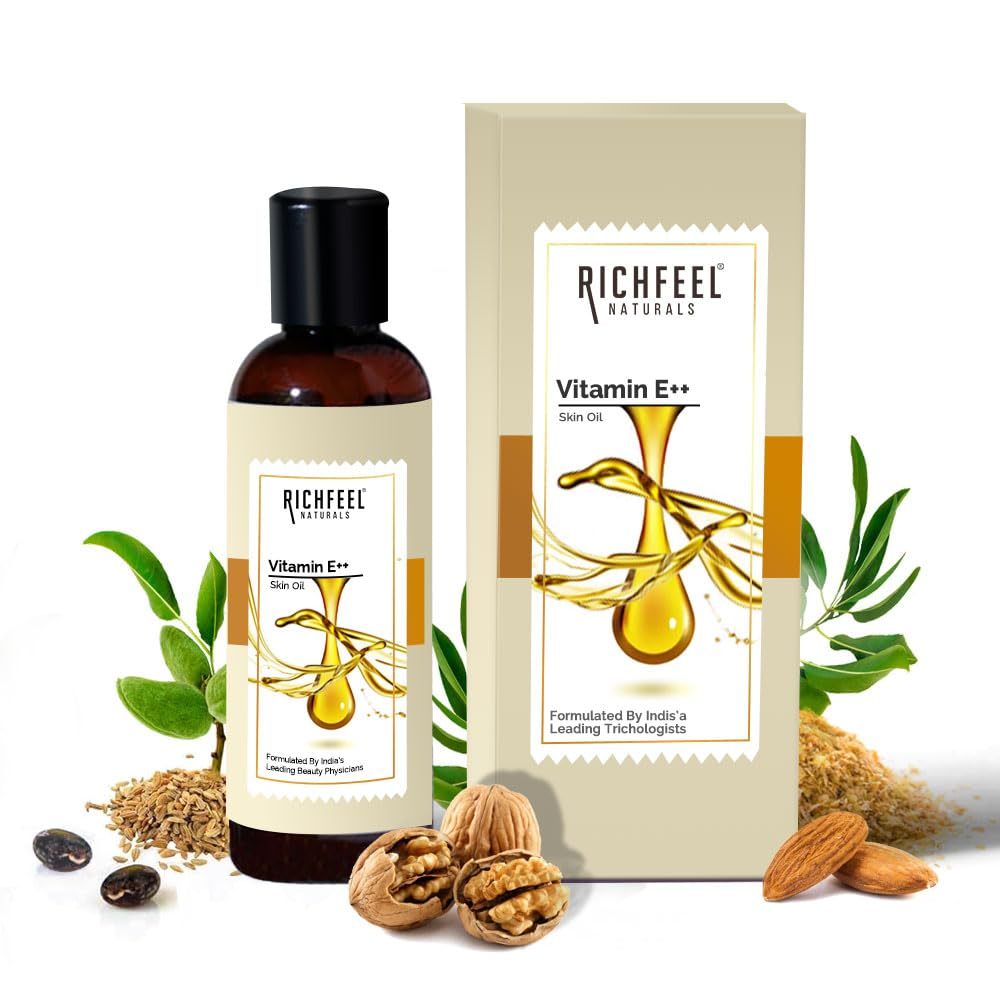 Richfeel Vitamin E Oil | Blend of Almond, Wheatgerm, Walnut & Carrot