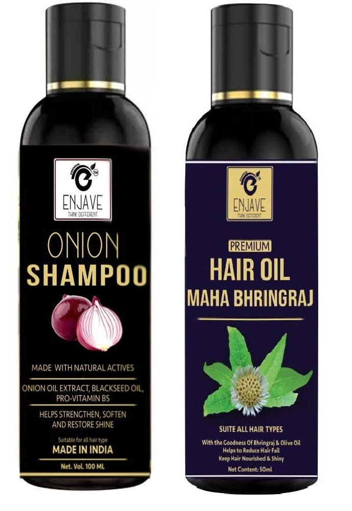 Maha Bhringraj Herbal Hair Oil & Onion Shampoo