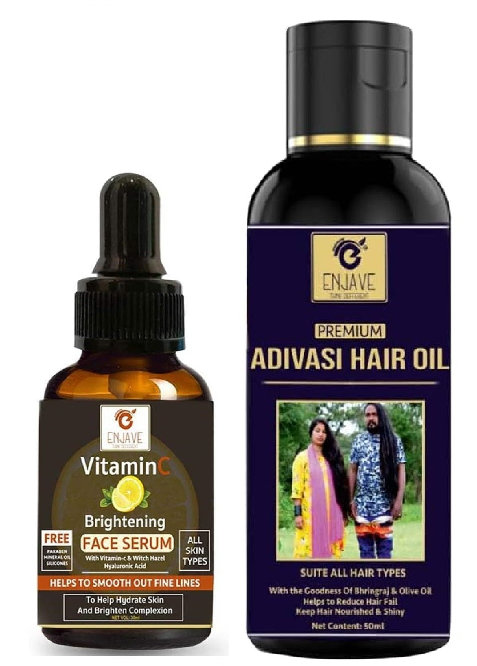 Adivasi Hair Oil & Vitamin E face serum