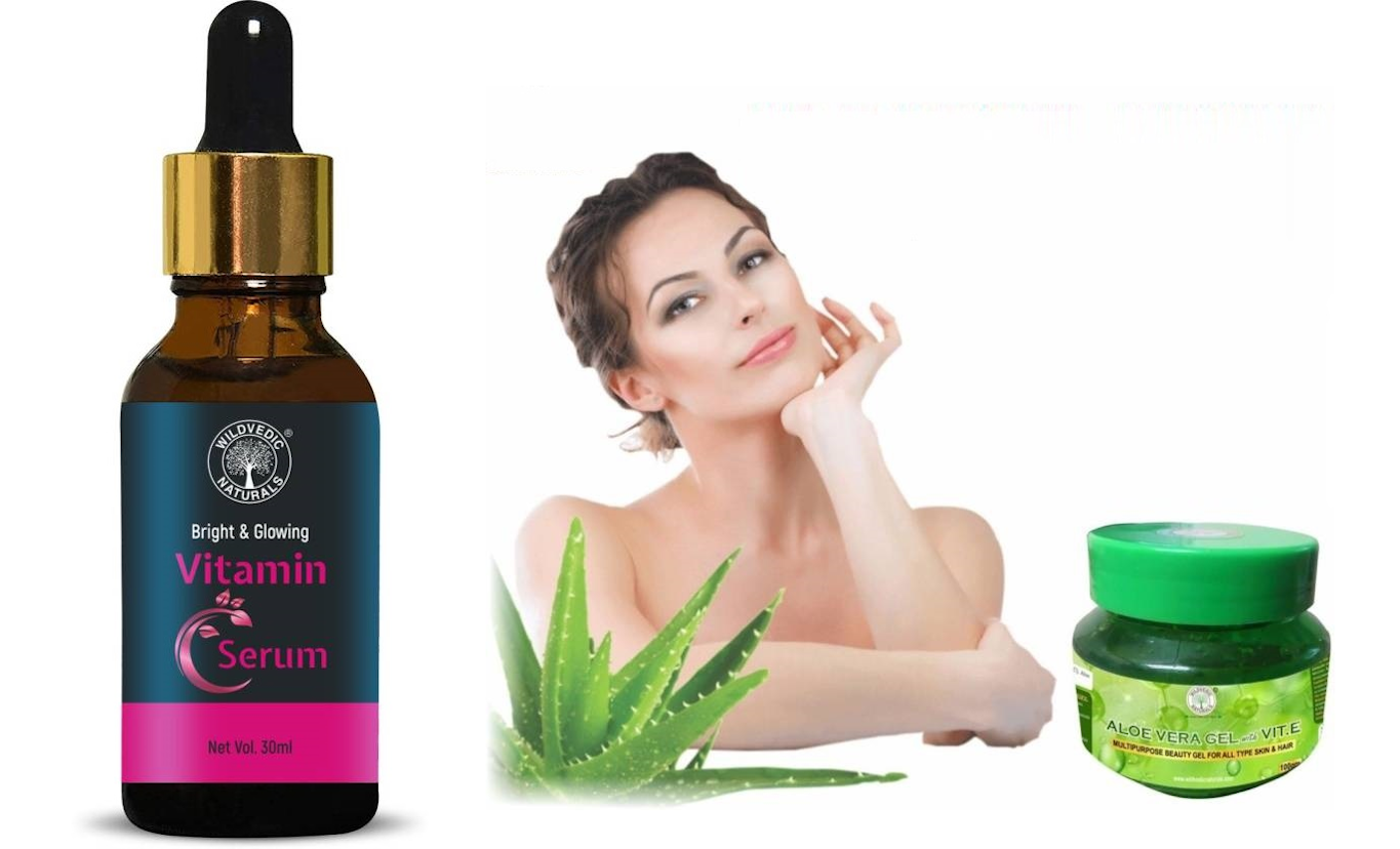 Wildvedic naturals Bright & Glowing Vitamin C Aloevera Gel with